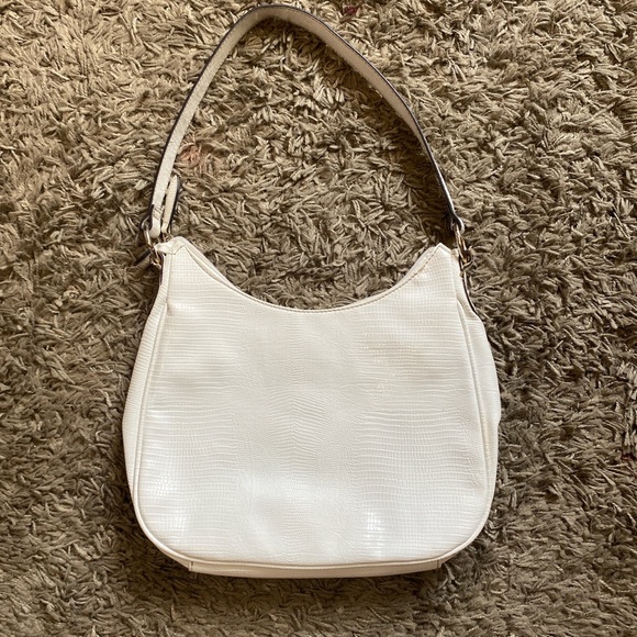 White leather purse with snakeskin pattern - Picture 3 of 4